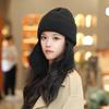 Korean Solid Color Earmuff Knitted Hat Winter Keep Warm Versatile Beanie For Women