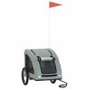 VidaXL Bicycle Trailer for Dog Grey Oxford Fabric and Iron 93958
