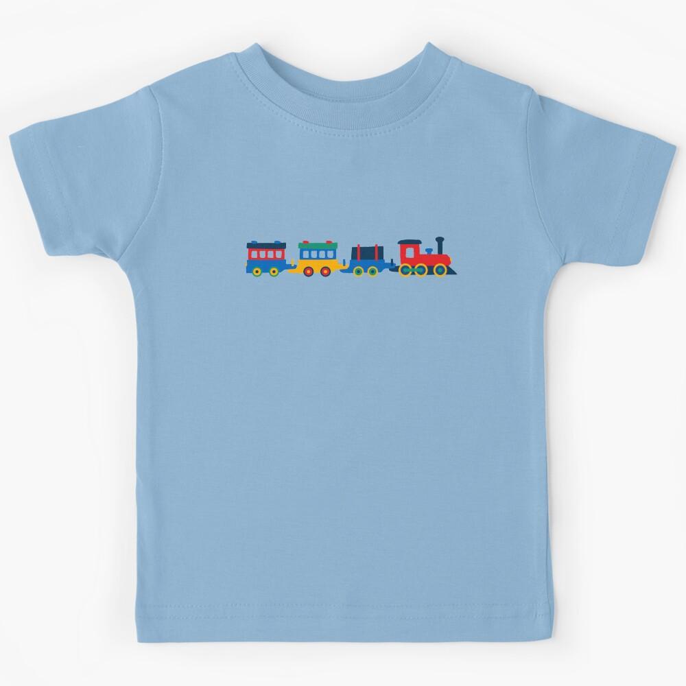 Colorful Wooden Toy Train Kids T-Shirt 160