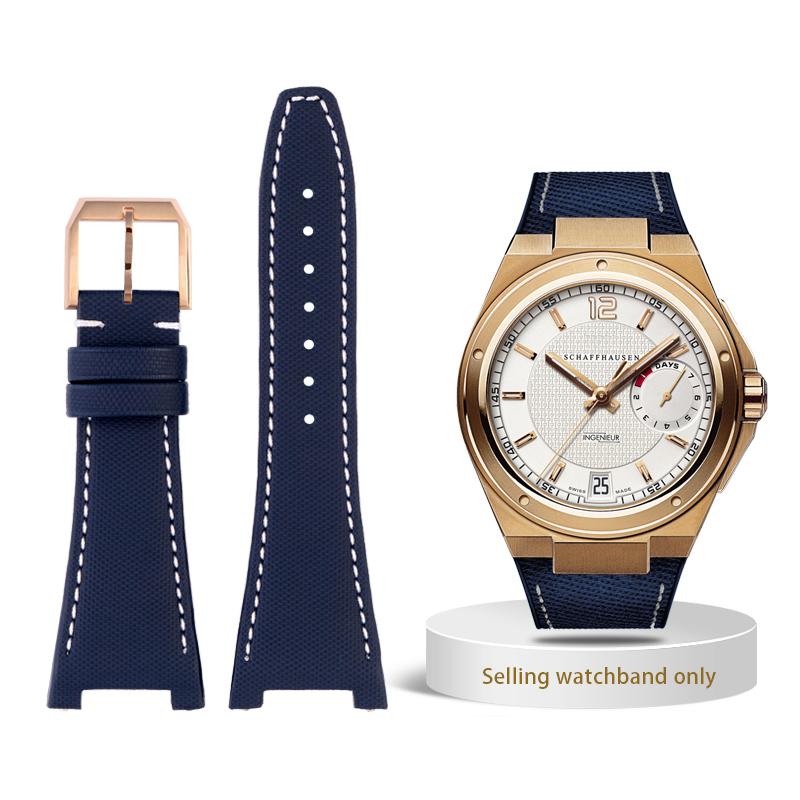 Curea de ceas de 28 mm pentru ceas IWC Engineer Curea cu crestătură Seria IW500501 IW378507 IW322703 Curea de ceas din piele naturală Nylon Brățară