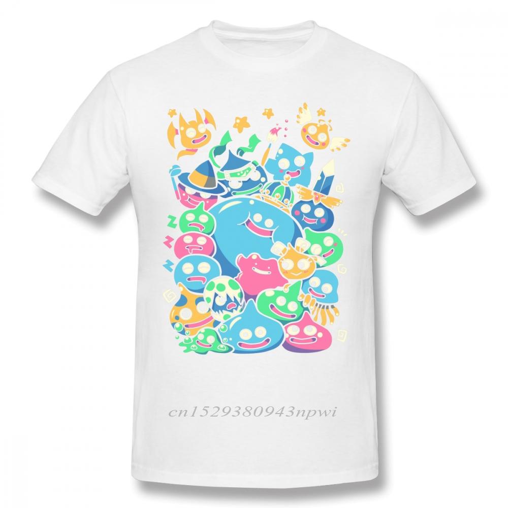 Dragon Quest T Shirt Slime Party TShirt Funny Beach Tee Shirt 100 Cotton Printed Unisex Short Sleeves Oversize Tshirt