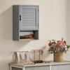 Bathroom Cabinet, Wall Mounted Storage Cabinet with Adjustable Shelves, 40 x 20 x 60 cm, Grey