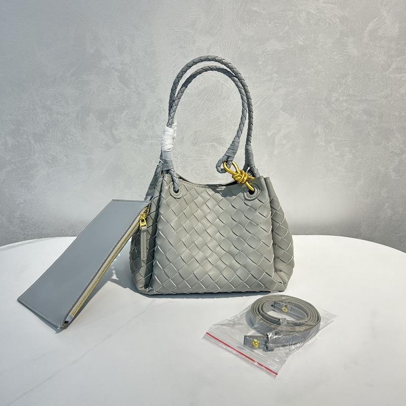 2025 New leather women's bag fashion classic woven bag butterfly buckle parachute shoulder oblique span bag