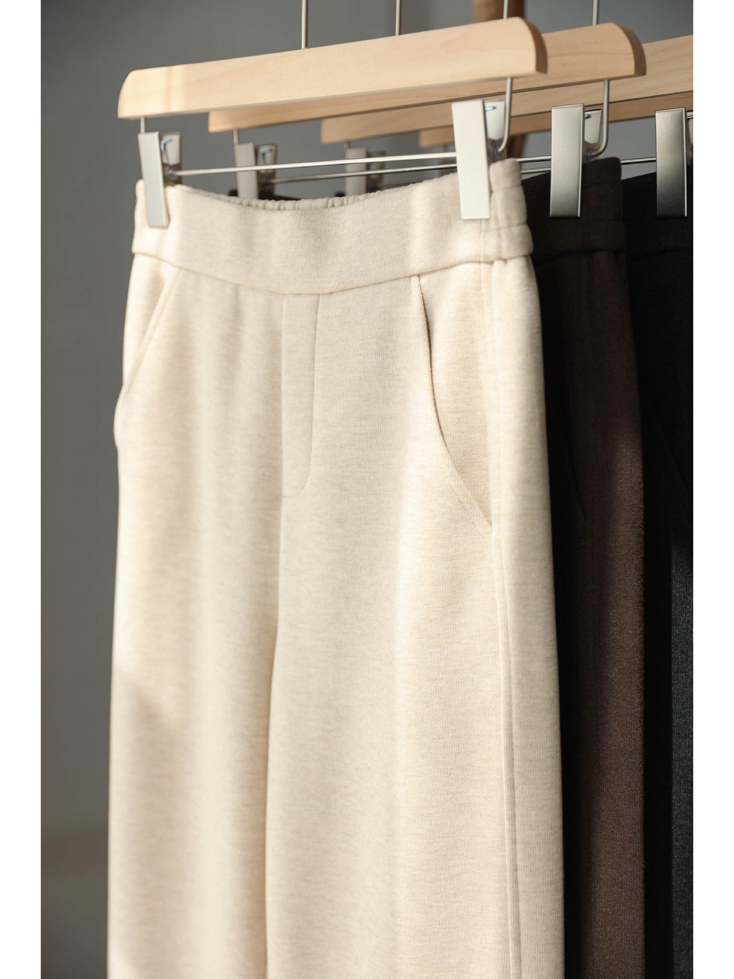 

God-Tier Woolen Pants: Autumn & Winter Slimming Straight, Narrow, Wide Leg, Plus Velvet Thick Long Women s Pants Large