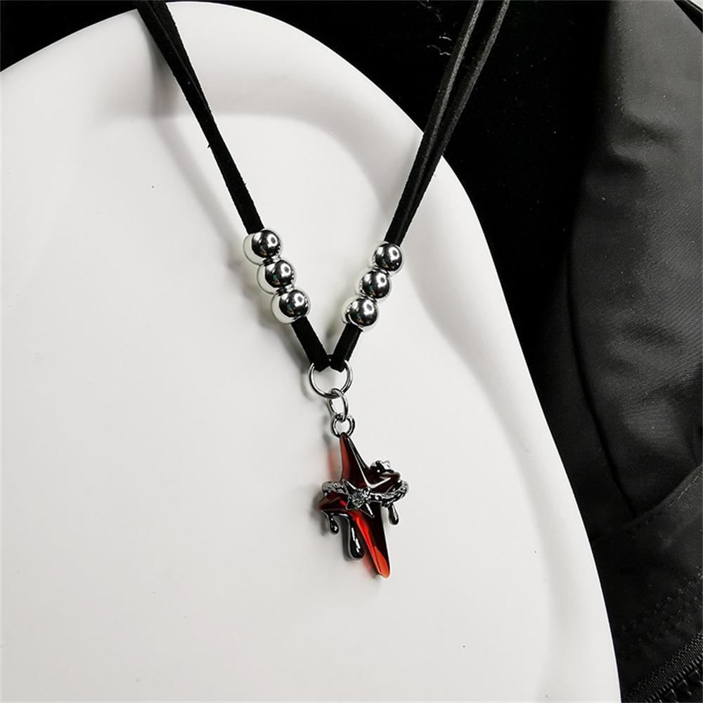 Dark Style Liquefied Starry Men's Necklace Hip-Hop Style Necklace Sweater Chain Niche Design High-End Pendant
