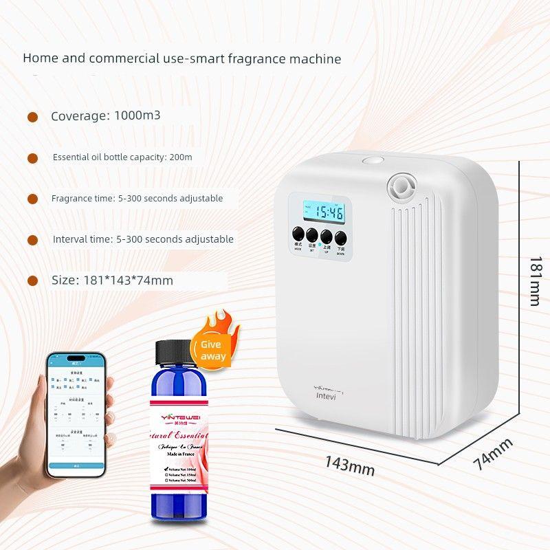 

Intevi Hotel Aroma Diffuser, Lobby Commercial Fragrance Machine, Ktv Essential Oil Fragrance Machine, Bar Automatic Fragrance Sprayer Sp200 White + 1 Bottle of 100 ml Essential Oil