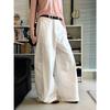 Johnature Summer Korean Simple Large Pocket Loose Long Pants For Women Fashionable Casual Pants