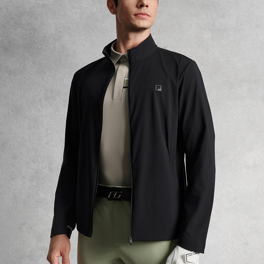 FILA Golf Series Sports Stand Collar UV Protection Zip Jacket Men Jackets A11M535701F-BK