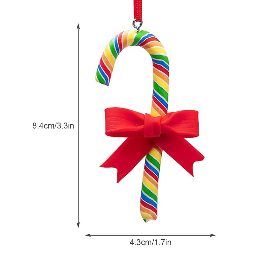 7pcs Christmas Lollipop Ornaments- Rainbow Lollipop Hanging Ornaments-Christmas Candies Ornament for Xmas Tree Party Decoration