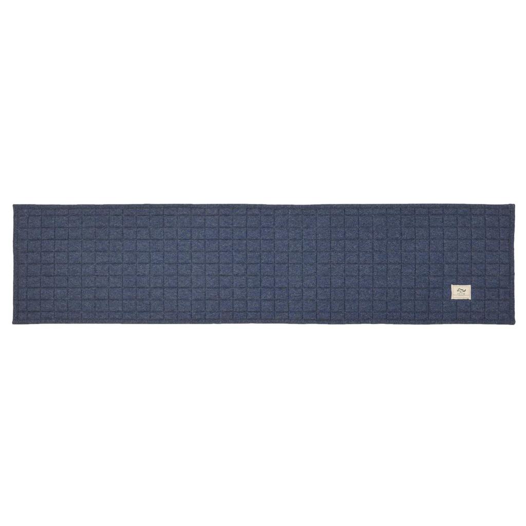 Bon Furniture Kitchen Quilted Fluffy and Navy Mat, Washable, Rug, Stylish, 45x180cm,