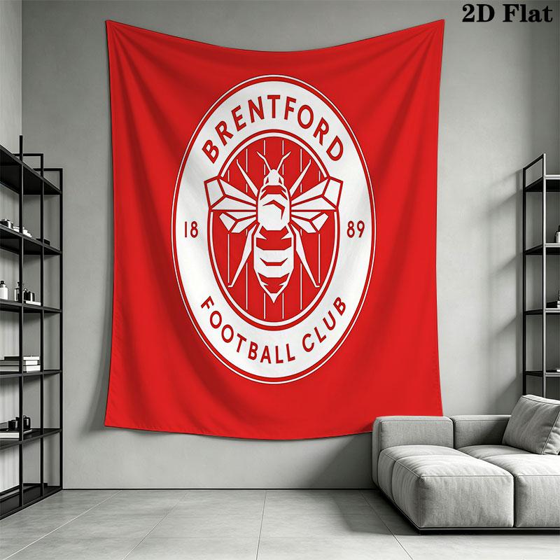 Brentford F.C Wall Hanging Printed Fabric Blanket Decorative Tapestries for Bedroom Living Room Home Decor