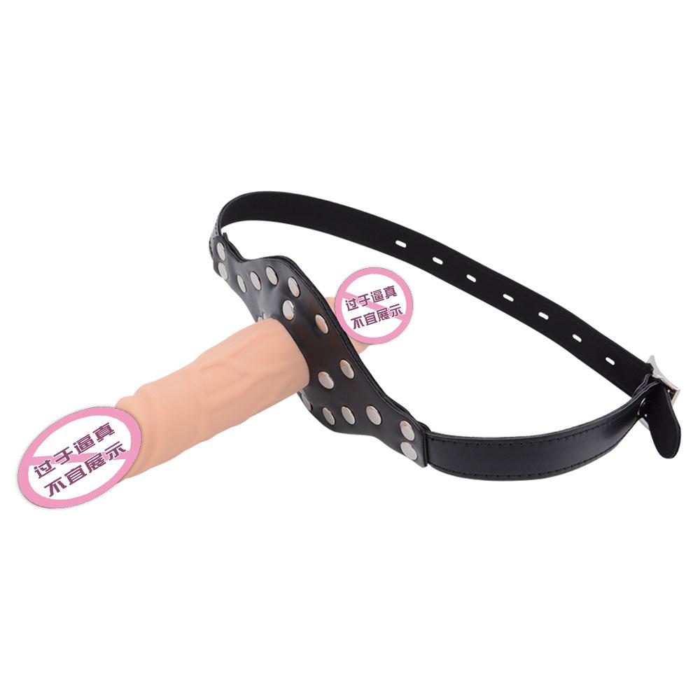 SM Sex Props Double-Headed Silicone Dildos Ball Gag Deep Throat Penis Adult Sex Supplies Oral Ball Training Toys