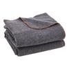 Wool Camping Blanket 64" X 88" Warm for Camping Hiking Travel Dark Grey