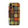 Color Block Mosaic Retro Mod Phone Case for IPhone 17AIR 16E 16 15 14 13 12 11 17 Pro Max Plus Double-layer Back Cover