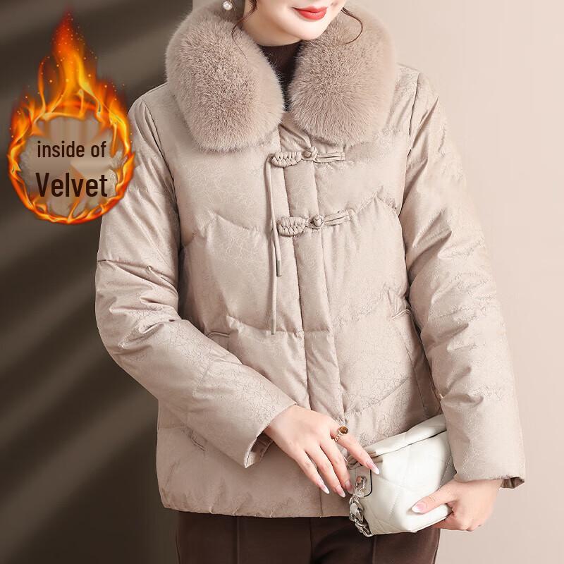 

XUEXI Женское стильное зимнее пальто с подкладкой 2025 для мам среднего возраста XL