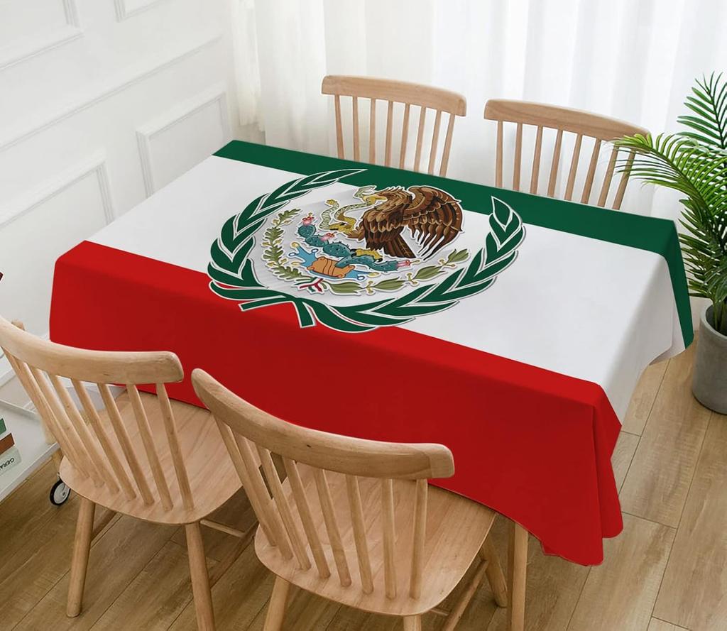 Viva Mexico Dia De La Independencia Rectangle Tablecloth for Table Decor Reusable Farmhouse Kitchen Tablecloth Party Decor