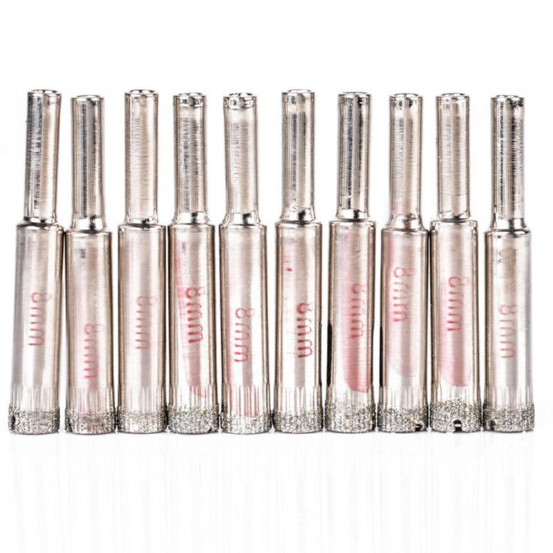 Tile Hole Opener Workshop Tools Supplies 10pcs Set 8mm Drilling Drill Bit