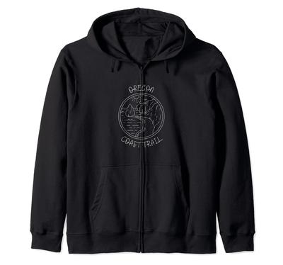 Oregon Coast Trail OCT Pilgrims Long Distance Hiking Pacific Coast US Zip Hoodie