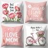 Home Decor Mom Love Decorative Cushion For Mother'S Day Pattern Cushion Cover Suitable For Sofa Bedroom Car Pillow Cover