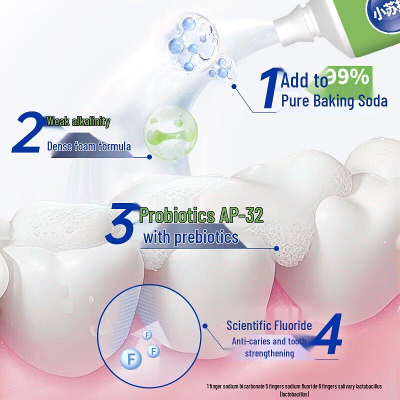 Lion WhiteWhite Baking Soda Probiotic Toothpaste (4-Pack)