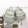 Lightweight Travel Backpack Women Large Capacity Backpack Solid Color Student Schoolbag