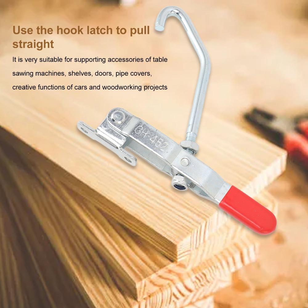 225mm Toggle Clamp Galvanized Iron Toggle Latch Clamp Heavy J Hook Type Clamp  Welding