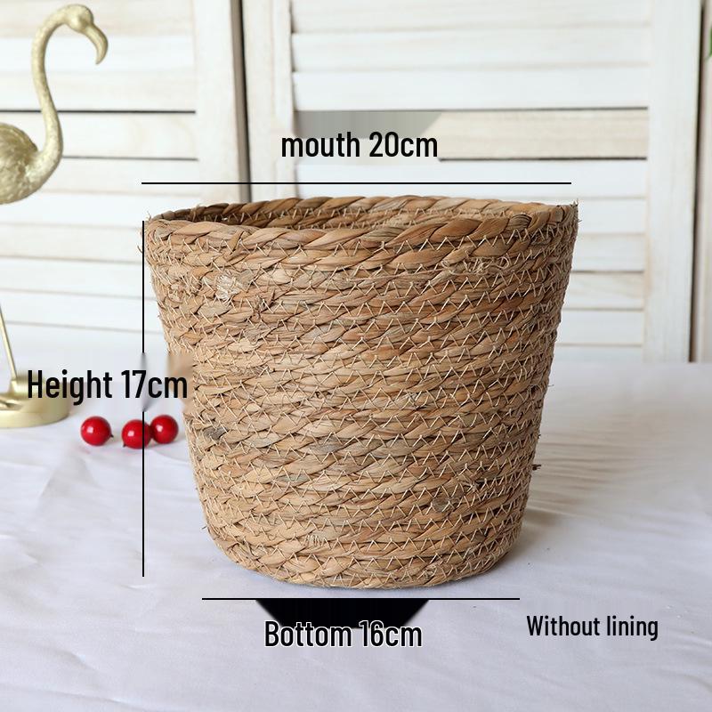 Popular Woven Straw Flower Pot Set: Little Bear Hug Design for Bonsai & Plant Décor