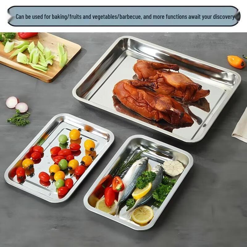201 Non-magnetic Stainless Steel Square Tray