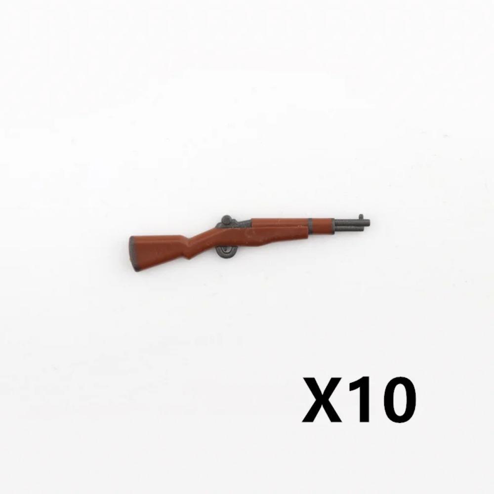 5/10 Zbraně vojáků z 2. světové války Stavebnice Dvoubarevný tisk Stroj Puška Samopal Odstřelovací pušky Vojenské příslušenství Kostky C238