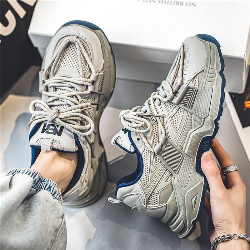 Dad Shoes Men's 2024 Spring New Thick-soled Heightening Casual Shoes Men's Versatile Sports Shoes B608