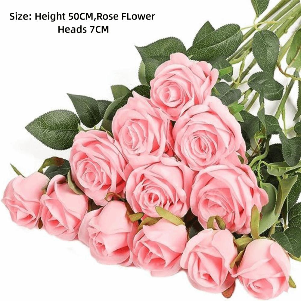 DIY Floral Arrangment Artificial Silk Flowers Fake Roses Bouquet for 1PC Wedding Home Party