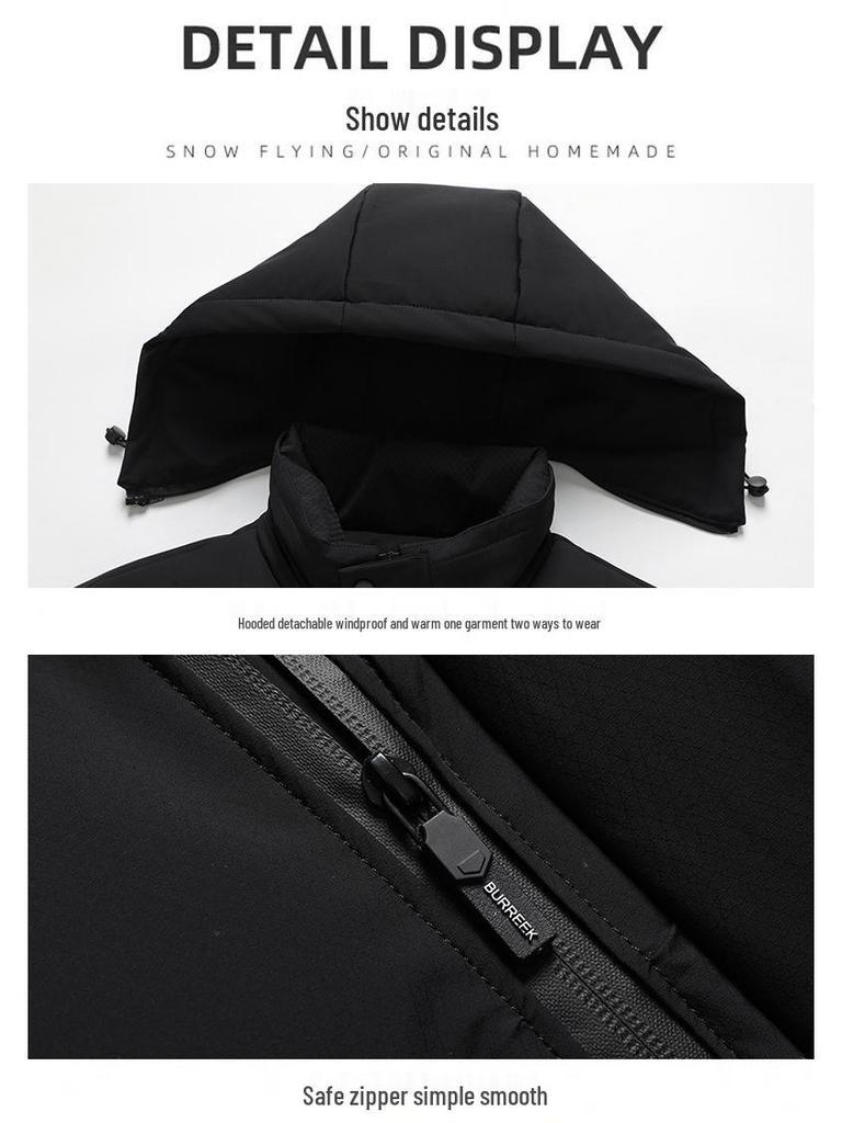 2025 Autumn/Winter Men's Hooded Down Jacket: Warm, Casual, Cold Protection for Middle-aged