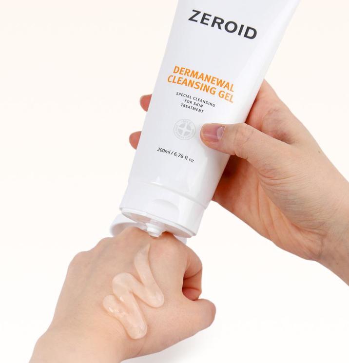 ZEROID Dermanewal Rensegel 200ml – Skånsom rens for sensitiv og problematisk hud