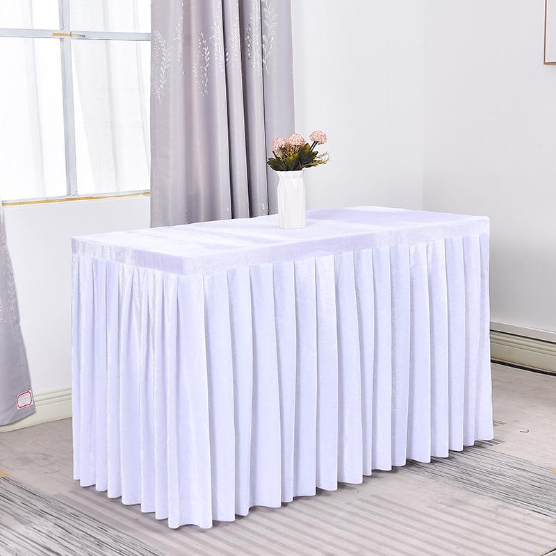 Konferenztischdecke für Hotels, rechteckige Tischdecke für Büros, Anmeldebereich, Flanelltischdecke, Tischüberzug, Tischrock