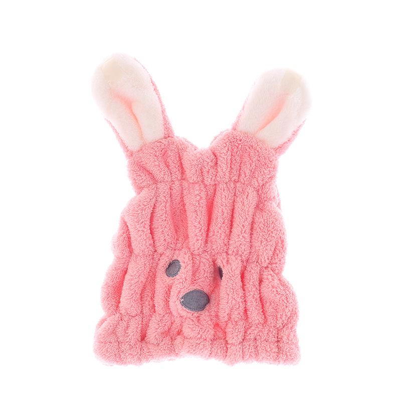 Adorable Kids Cartoon Rabbit Hair Drying Cap - Absorbent Bath Towel Wrap