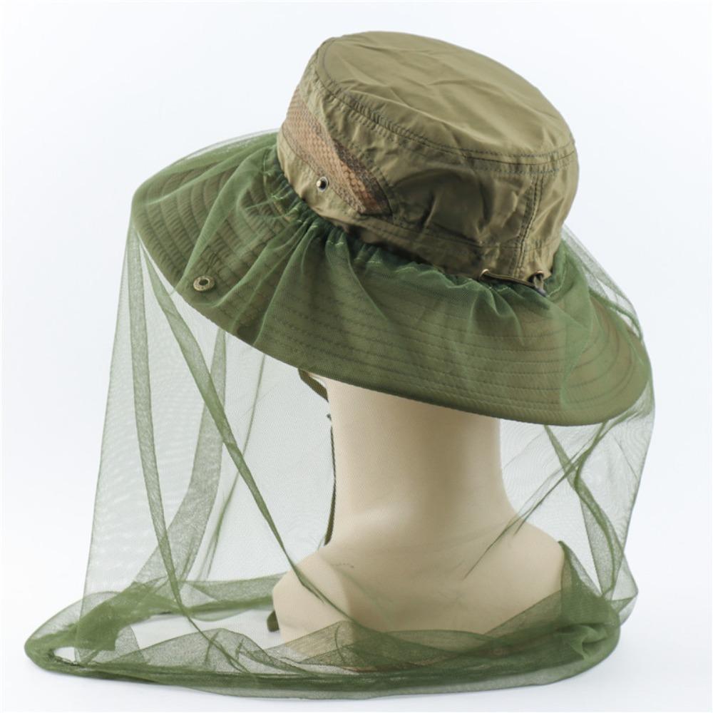 Portable Mosquito Net Hat Breathable Insect Mesh Hat New Fishing Sun Cap
