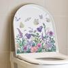 Bathroom Toilet Seat Sticker Self-Adhesive Floral Butterfly Decals Toilet Stickers For Cistern Bathroom Wc Restroom Decor