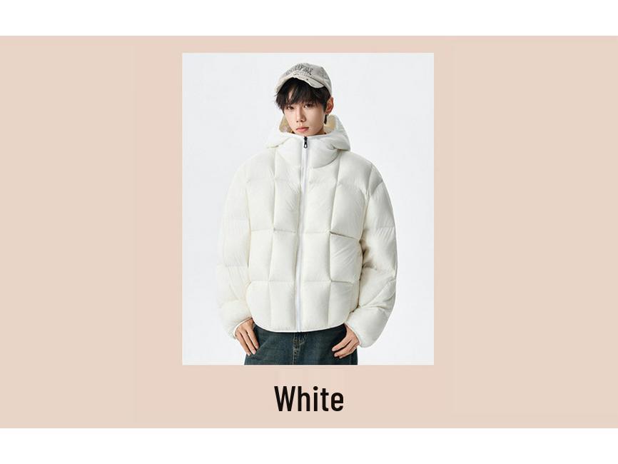 Men's and Women's Winter Contrast Color Thick Down Jacket - Fashionable, Warm, and Casual Style