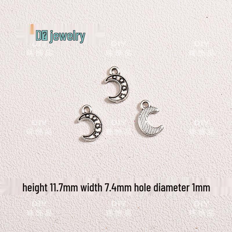 Moon Series Hollow Pendant Charms for DIY Beaded Jewelry