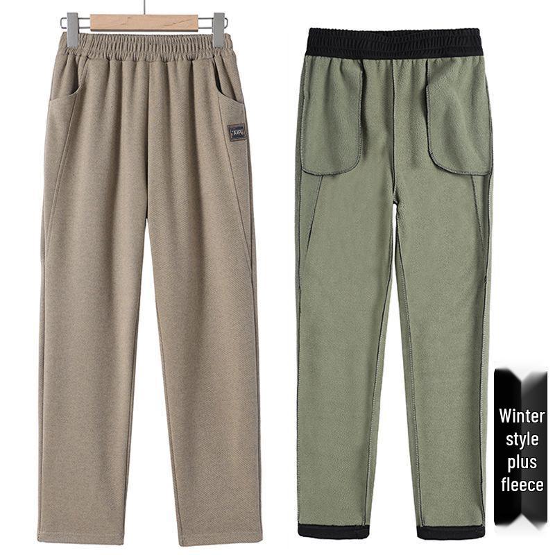 Haremshose mit hohem Bund und Fleecefutter für Damen - Herbst-/Winterstil