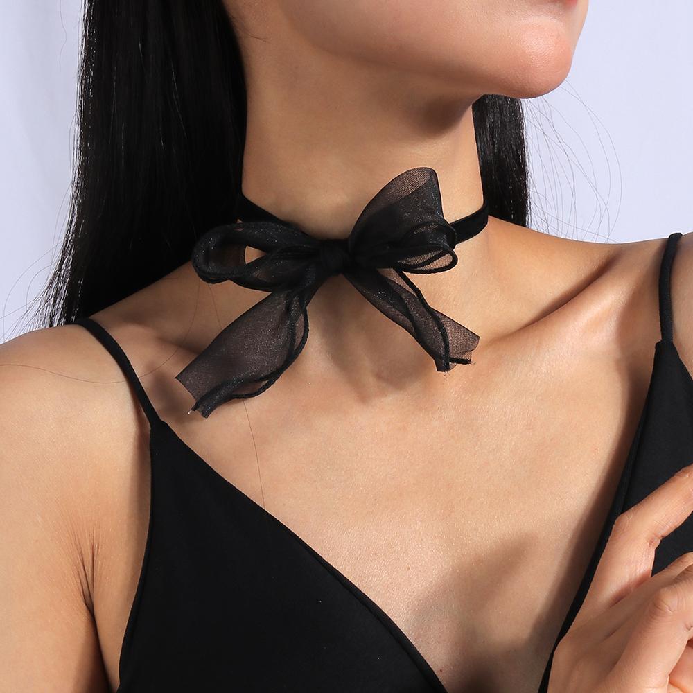 Gothic Black Lace Necklace for Women Steampunk Water Drop Choker Necklaces Girls Party Jewelry Gift