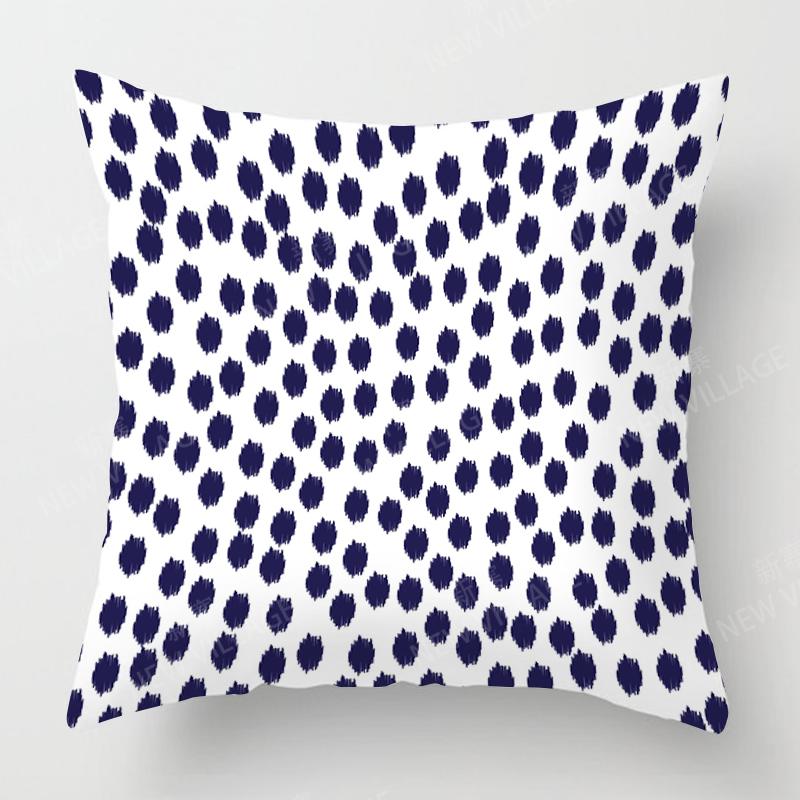 Personality Blue Cushion Cover Geometric Abstract Pillowcase Home Decoration Living Room Sofa Cushion Pillowcase