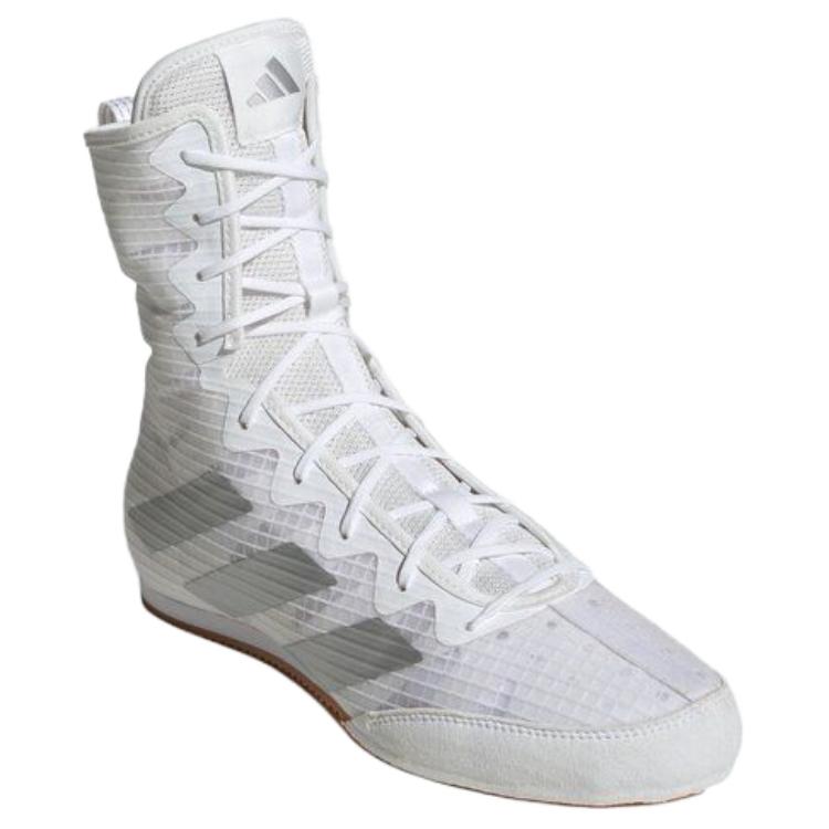 adidas נעלי אימון גבוהות Box Hog 4 Balance לכל המינים לבן כסף JS4685