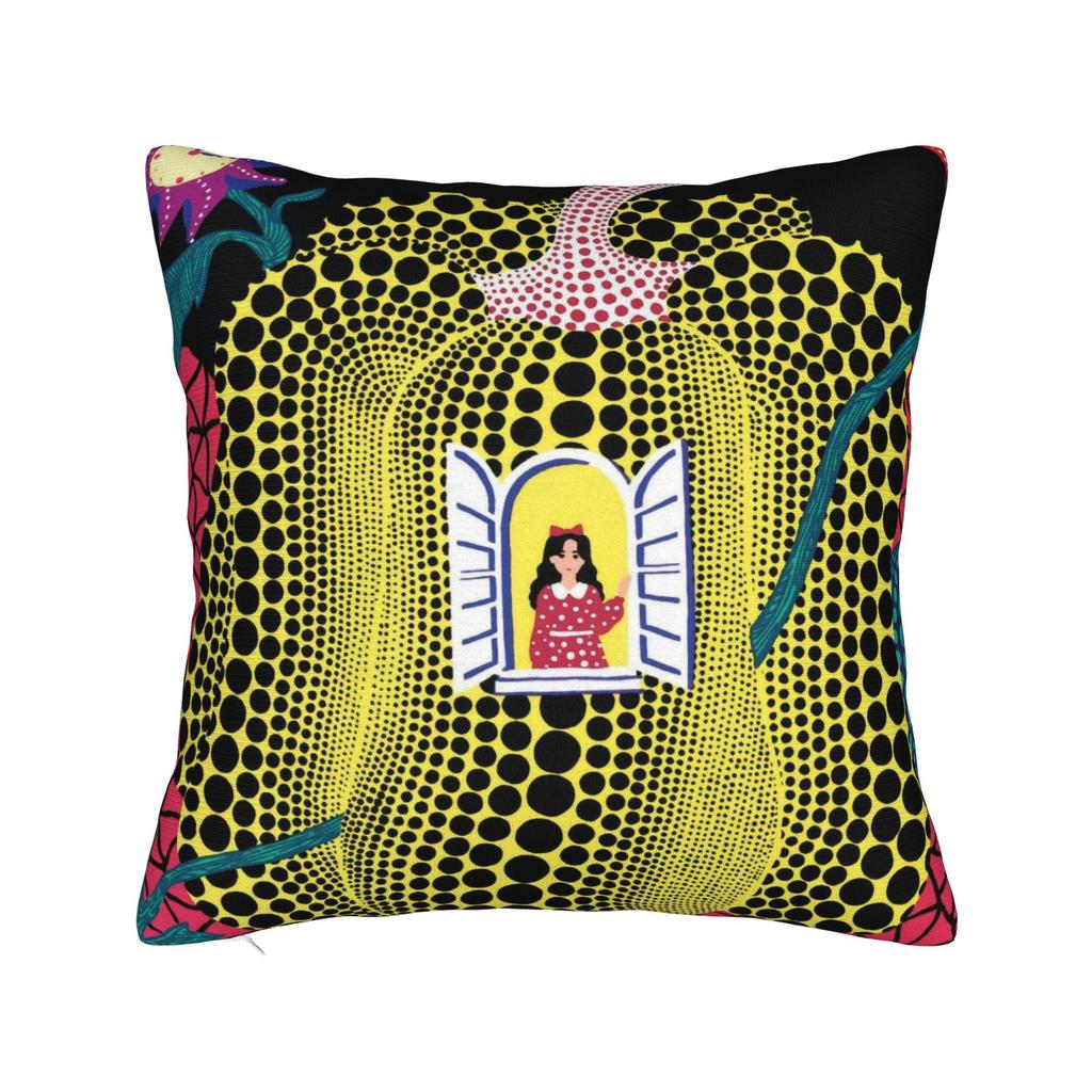 Yayoi K-Kusama Pillowcase Double-Sided Printing Polyester Cushion Cover Decor Throw Pillow Case Cover Home Square 45X45Cm