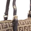 Used FENDI Zucchino Tote Bag 8BH214 Canvas Leather Beige Brown Used Women