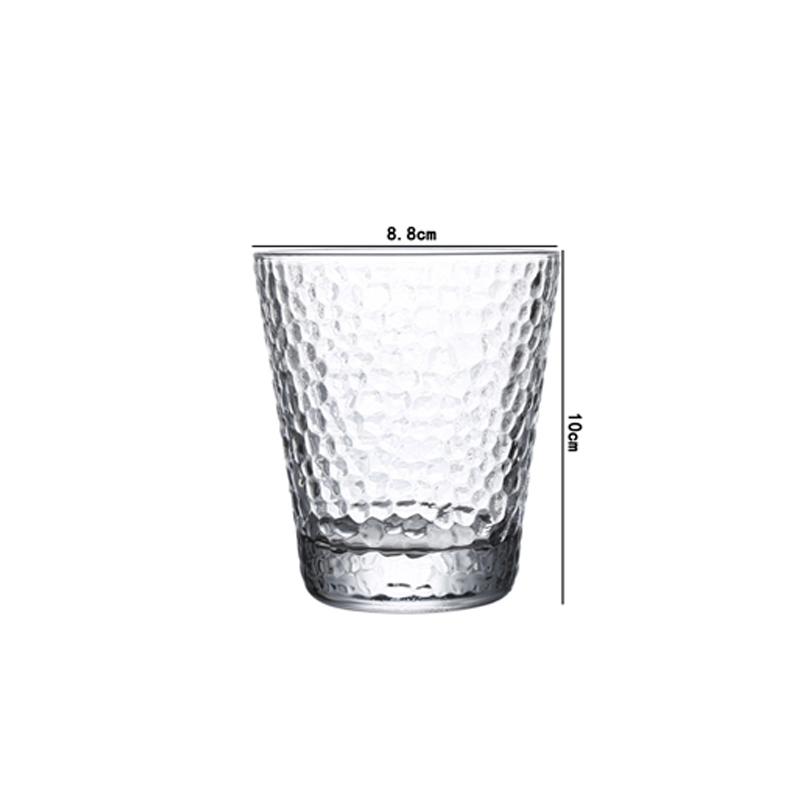 Hammer Pattern Glass Cup for Women Heat-resistant Tea Mug Coffee Breakfast Milk Glass Cup Transparent Glass Spirits Beer Mugs 1pcs