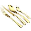 4piece Rainbow Black Flatware Cutlery Set  Stainless Steel Dinnerware Sharp Steak Dinner Knives Forks Tea Spoons Tableware Set