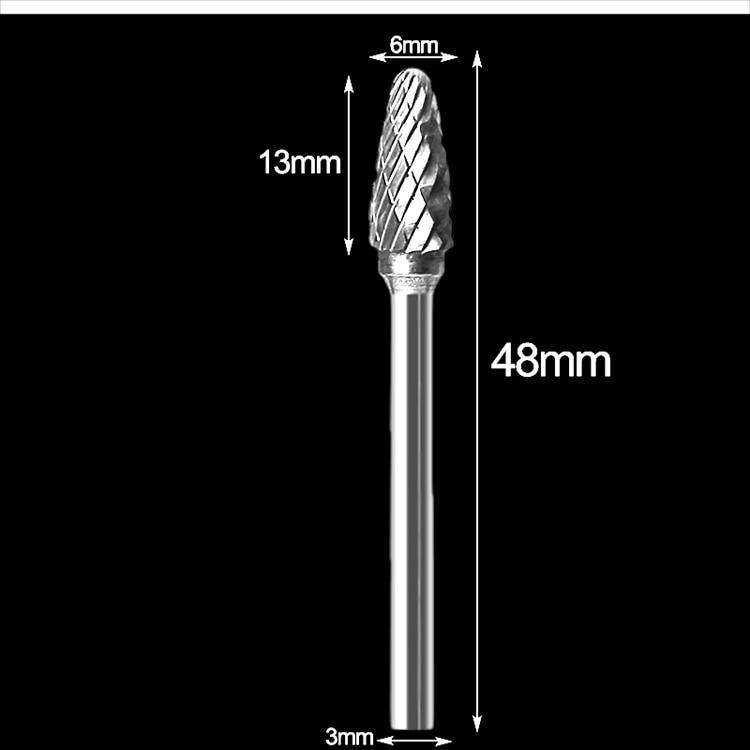 10Pcs/set 1/8 Tungsten Carbide 10mm Drill Bits Rotary Burrs Metal Diamond Grinding Woodworking Milling Cutters for Drill Bits