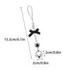 Trendy Phone Lanyard Gothic Style Butterfly Heart Keychain Pendant Durable Phone Strap Portable Phone Accessory for Keys
