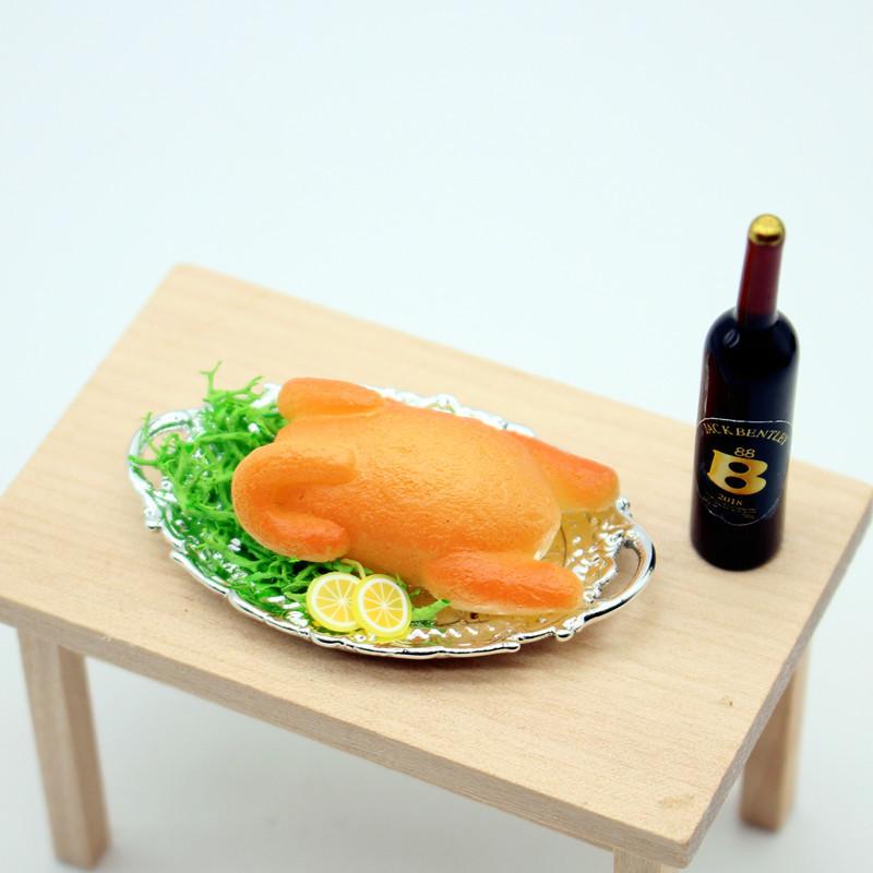 

Dollhouse Mini Roast Duck Roast Chicken Turkey Thanksgiving Day Dollhouse Dolls House Kitchen Accessories Miniature Items